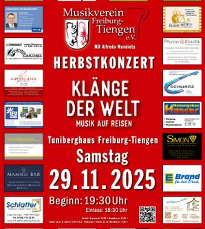 Plakat Herbstkonzert Musikverein Freiburg-Tiengen 29.11.25