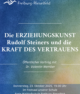 Vortrag von Dr. Valentin Wember an der Waldorfschule im Rieselfeld