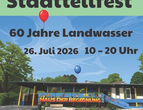 Platz der Begegnung, im Hintergrund das Haus der Begegnung