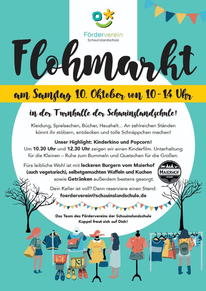 Plakat für den Flohmarkt