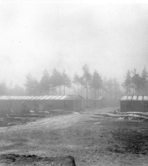 Blick ins DP-Camp "Pułaski" in Weiden in der Oberpfalz. 1945/1946