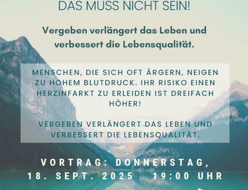 Flyer Vergebungstraining 18.09.2025