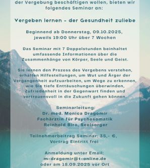 Flyer Vergebungsseminar