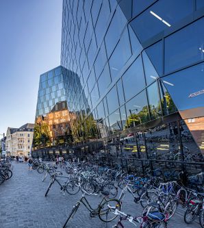 Fahrräder vor der Universitätsbibliothek