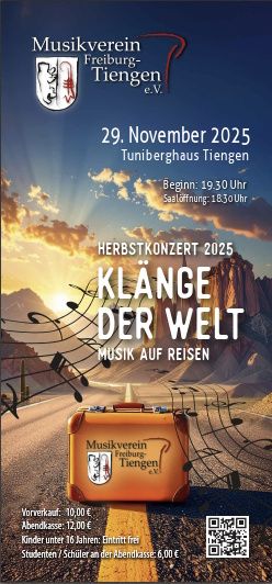 Titelbild Programmflyer Herbstkonzert Musikverein Freiburg-Tiengen 29.11.25