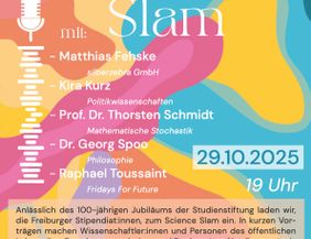 Der Flyer zum Science Slam