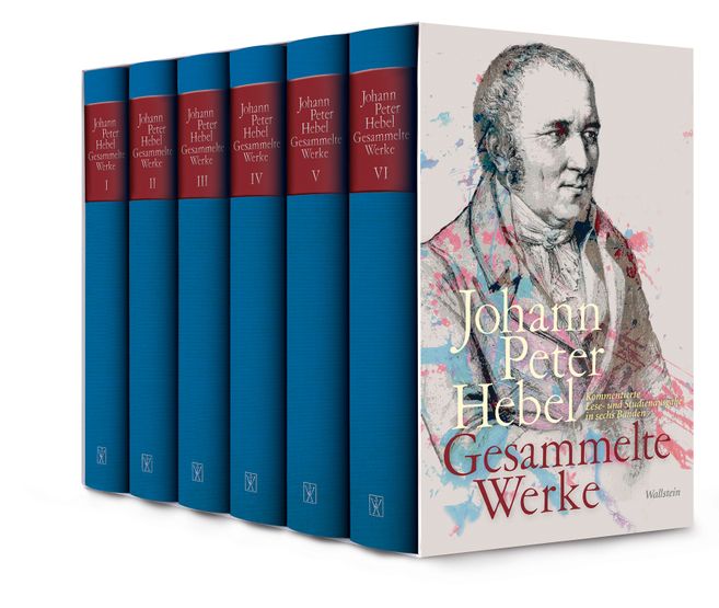 Bild der Gesamtausgabe von Johann Peter Hebel in blauem Leinen