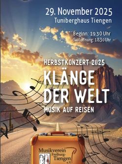 Titelbild Programmflyer Herbstkonzert Musikverein Freiburg-Tiengen 29.11.25