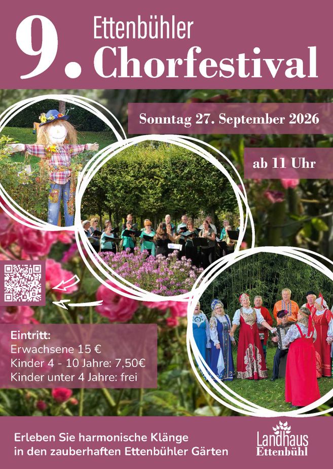Plakatformat, verschiedene Bildimpressionen Chorfest 2025, Hauptinformationen zum Event