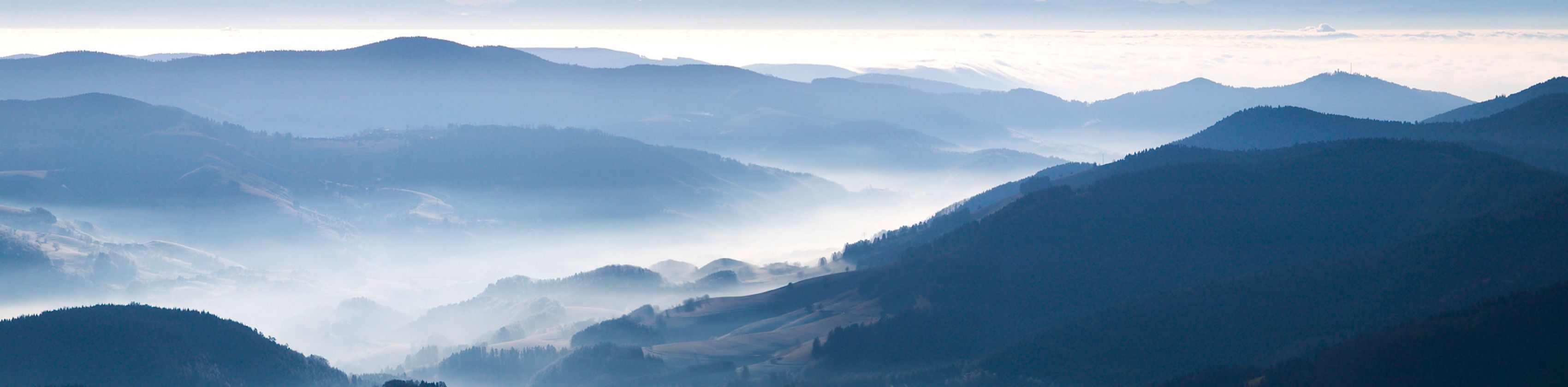 Schwarzwald im Morgendunst, © Freiburger Verkehrs AG/Schauinslandbahn