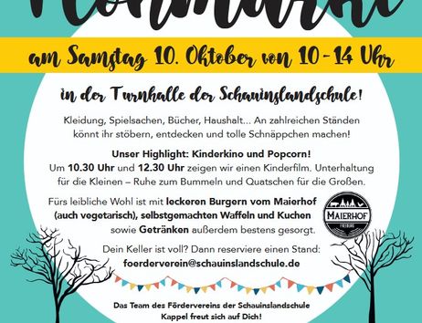 Plakat für den Flohmarkt