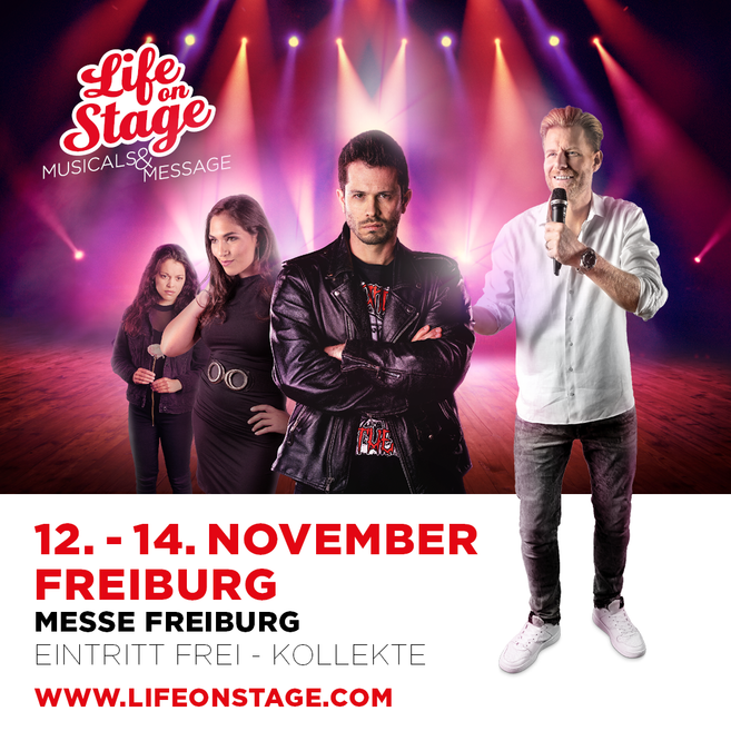 Veranstaltungsposter: Life on Stage - 12.-14. November in der Sick-Arena Freiburg