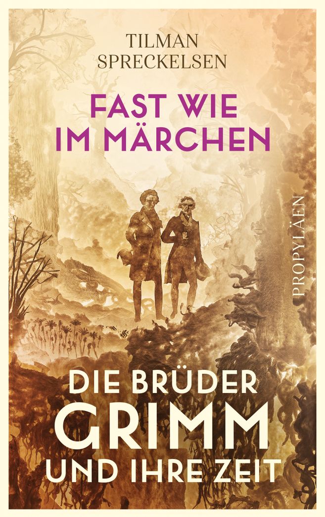 braunes Bild mit zwei kleinen Kindern die Hänsel und Gretel darstellen sollen
