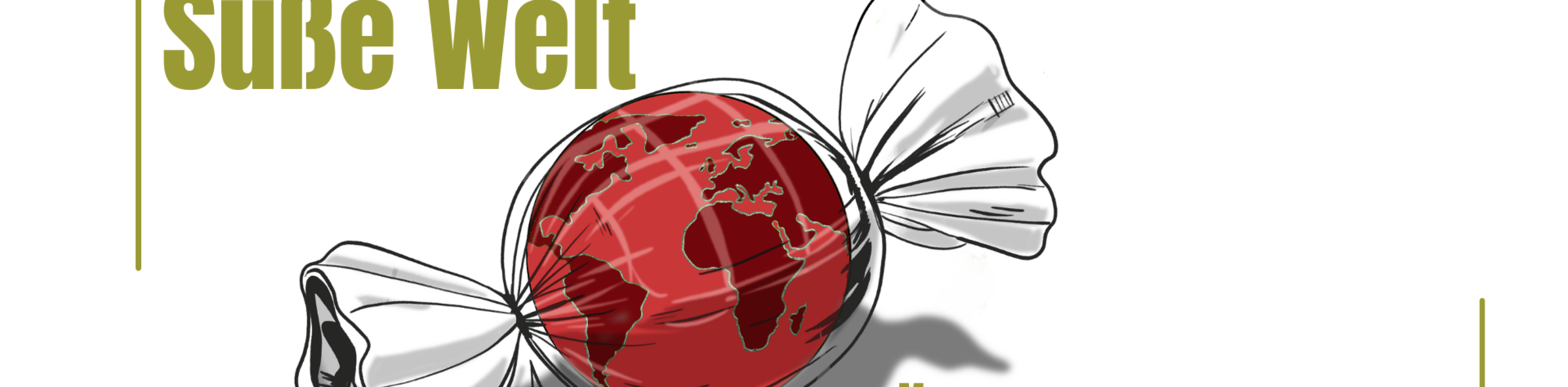 "Süße Welt" - Messe am 5. Juli 2025. Auf dem Bild ist die Weltkugel wie in Bonbon verpackt., © ©Ida Obi Gnazé/Kulturforum Freiburg e.V.
